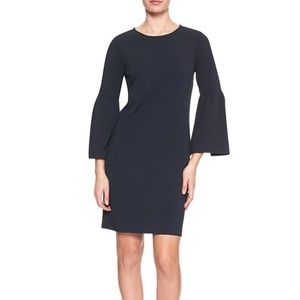 Banana Republic Blue 3/4 Bell-Sleeve Shift Dress